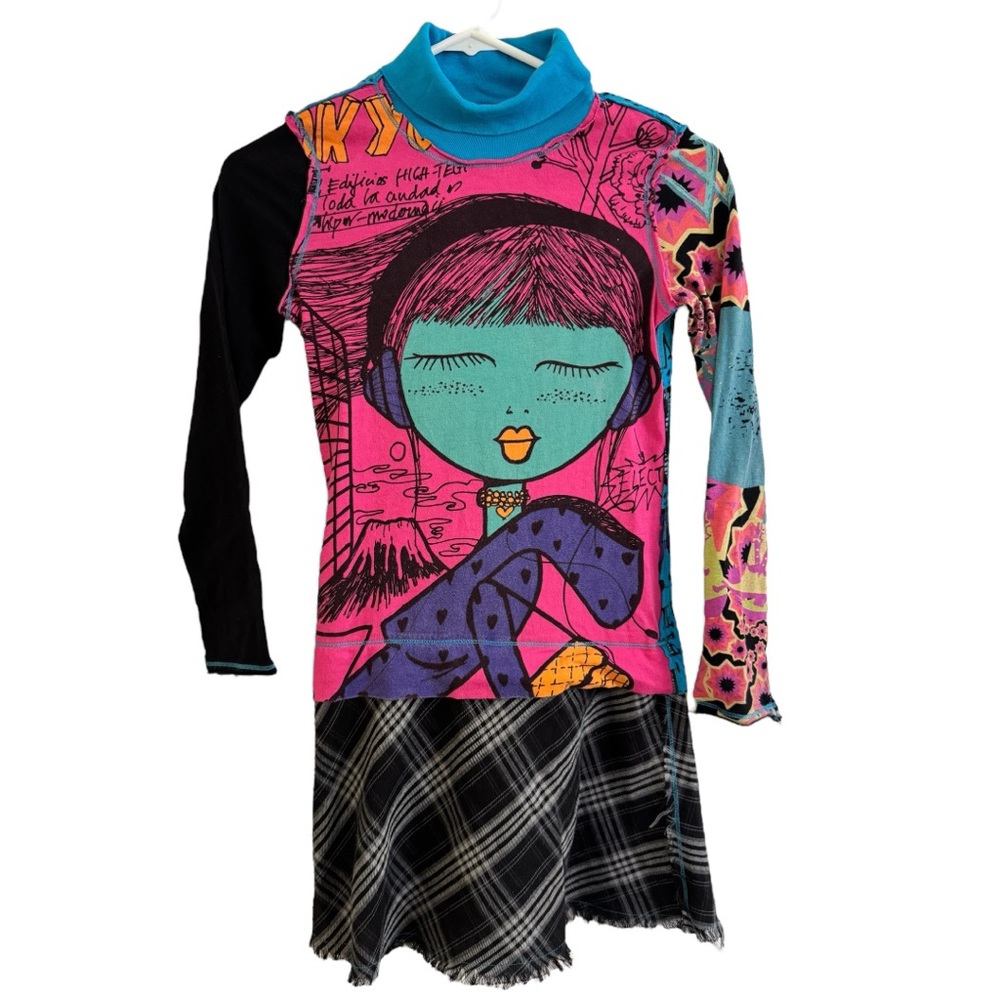 Keep On Growing Colorful Graphic Kids Casual Dress - Size 10!